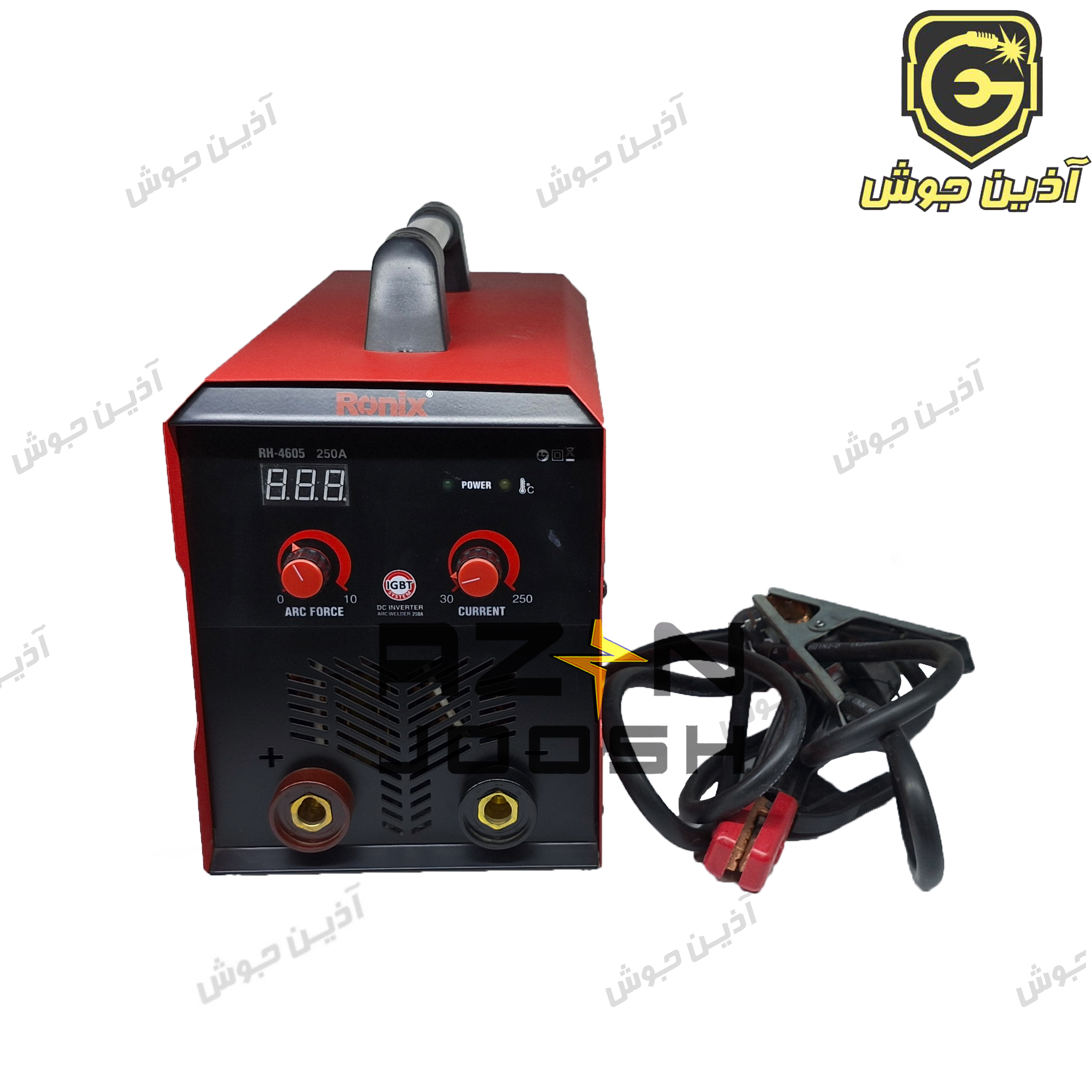 دستگاه جوش اینورتری 250 آمپر رونیکس Ronix مدل RH-4605 به همراه متعلقات دستگاه جوش اینورتری 250 آمپر رونیکس Ronix مدل RH-4605 به همراه متعلقات