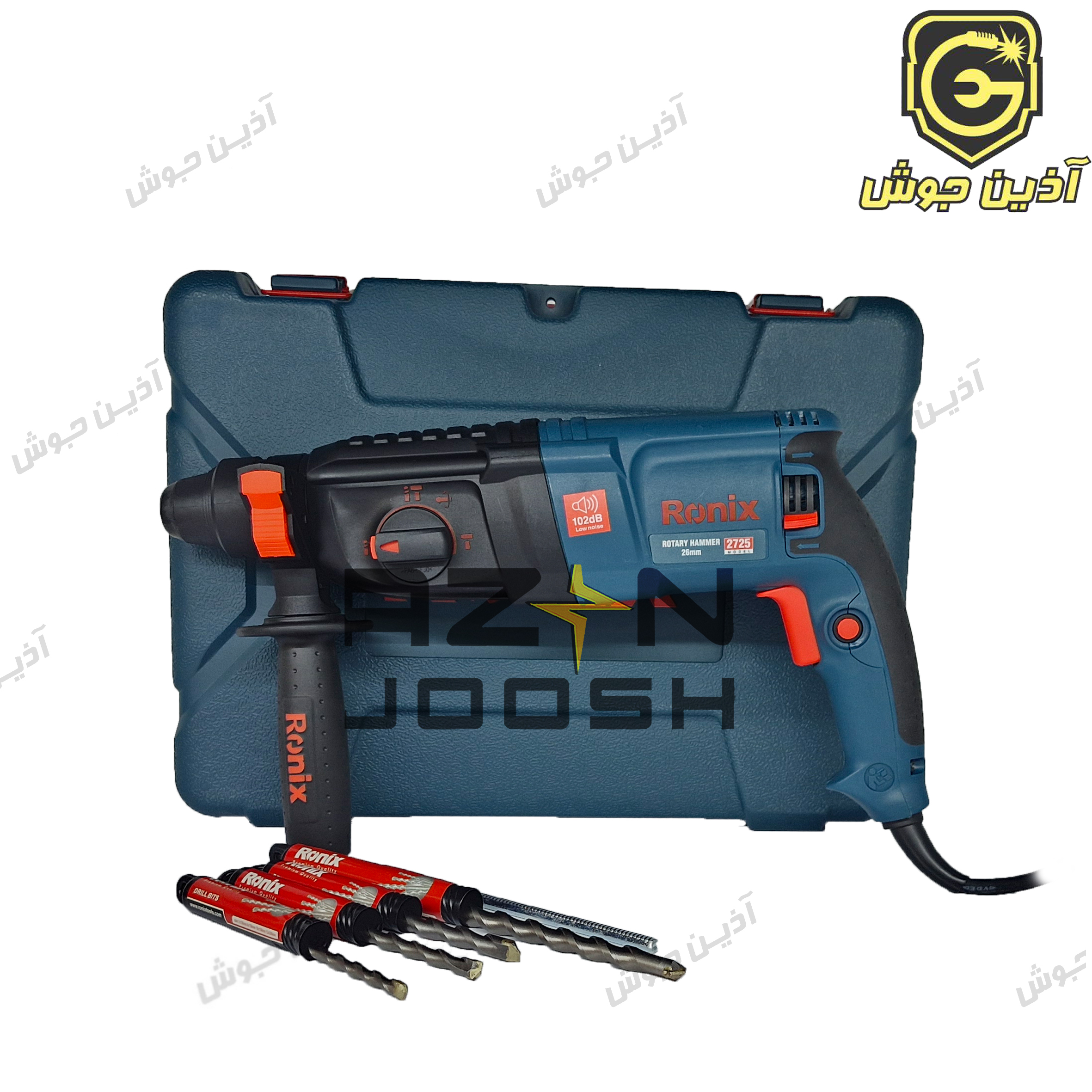 دریل بتن کن 850 وات 26 م.م رونیکس Ronix مدل 2725 دریل بتن کن 850 وات 26 م.م رونیکس Ronix مدل 2725