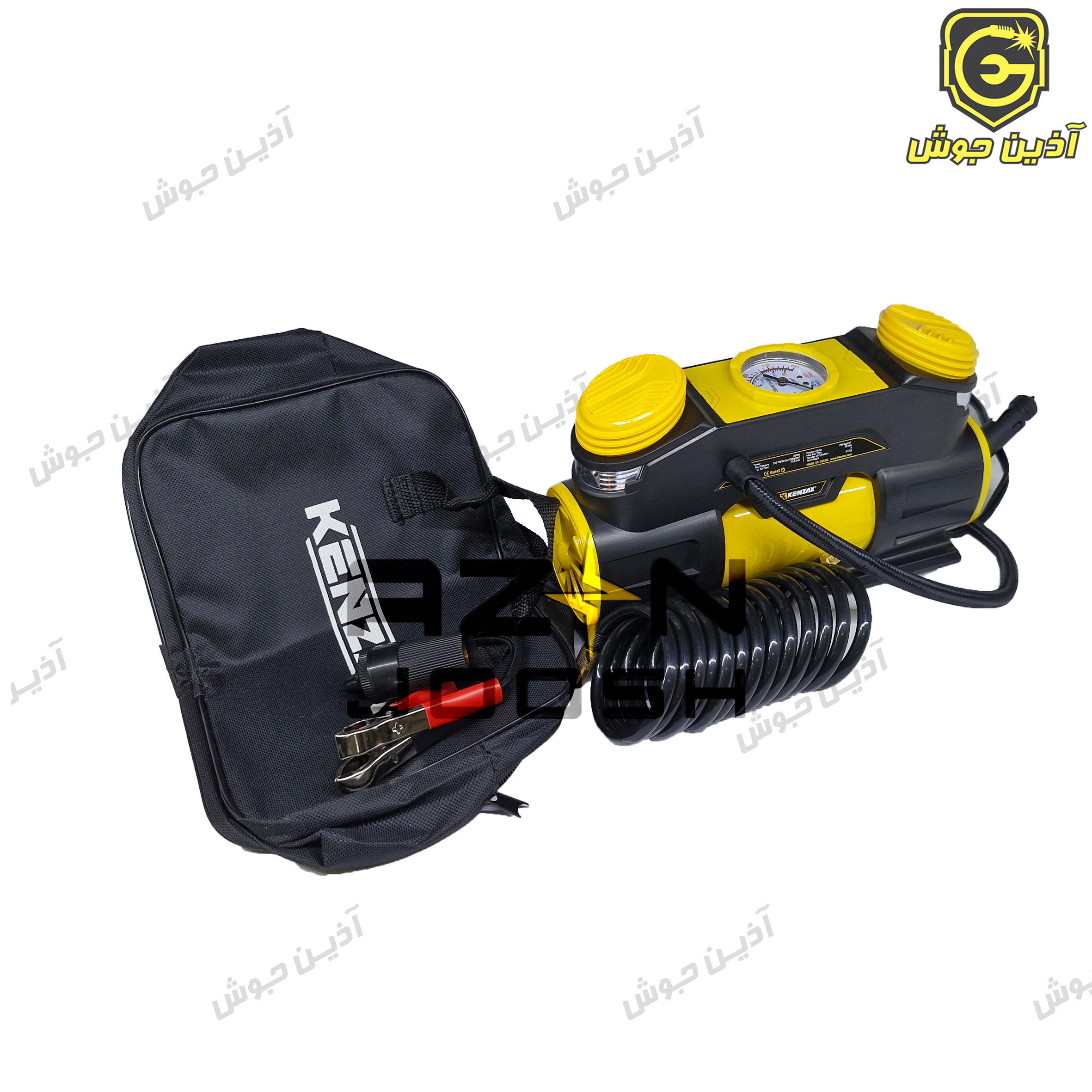 IMG_1977 کمپرسور باد فندکی 2 سیلندر کنزاکس Kenzax مدل 5419