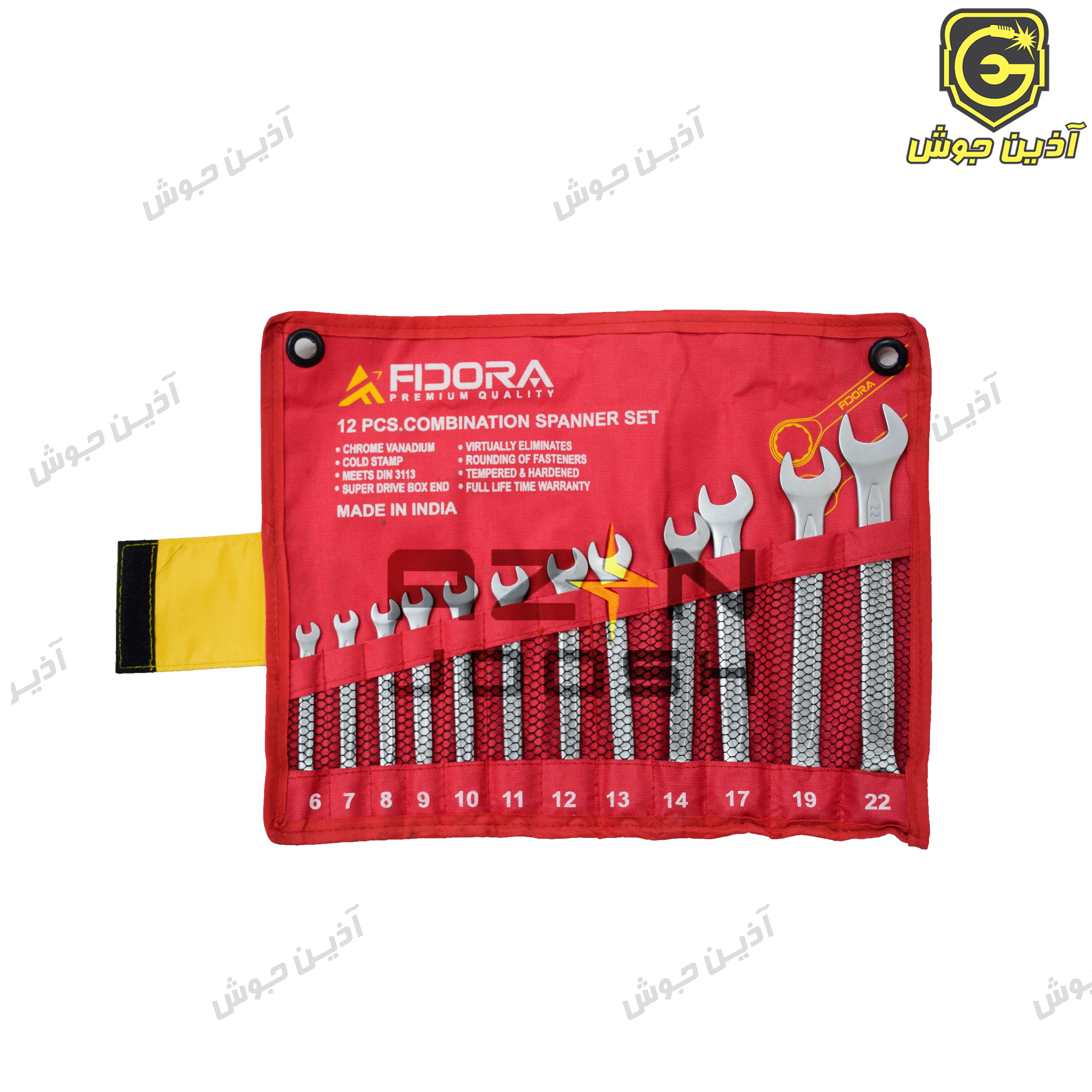 ست آچار یکسر رینگی 12 پارچه کیفی فیدورا Fidora ست آچار یکسر رینگی 12 پارچه کیفی فیدورا Fidora