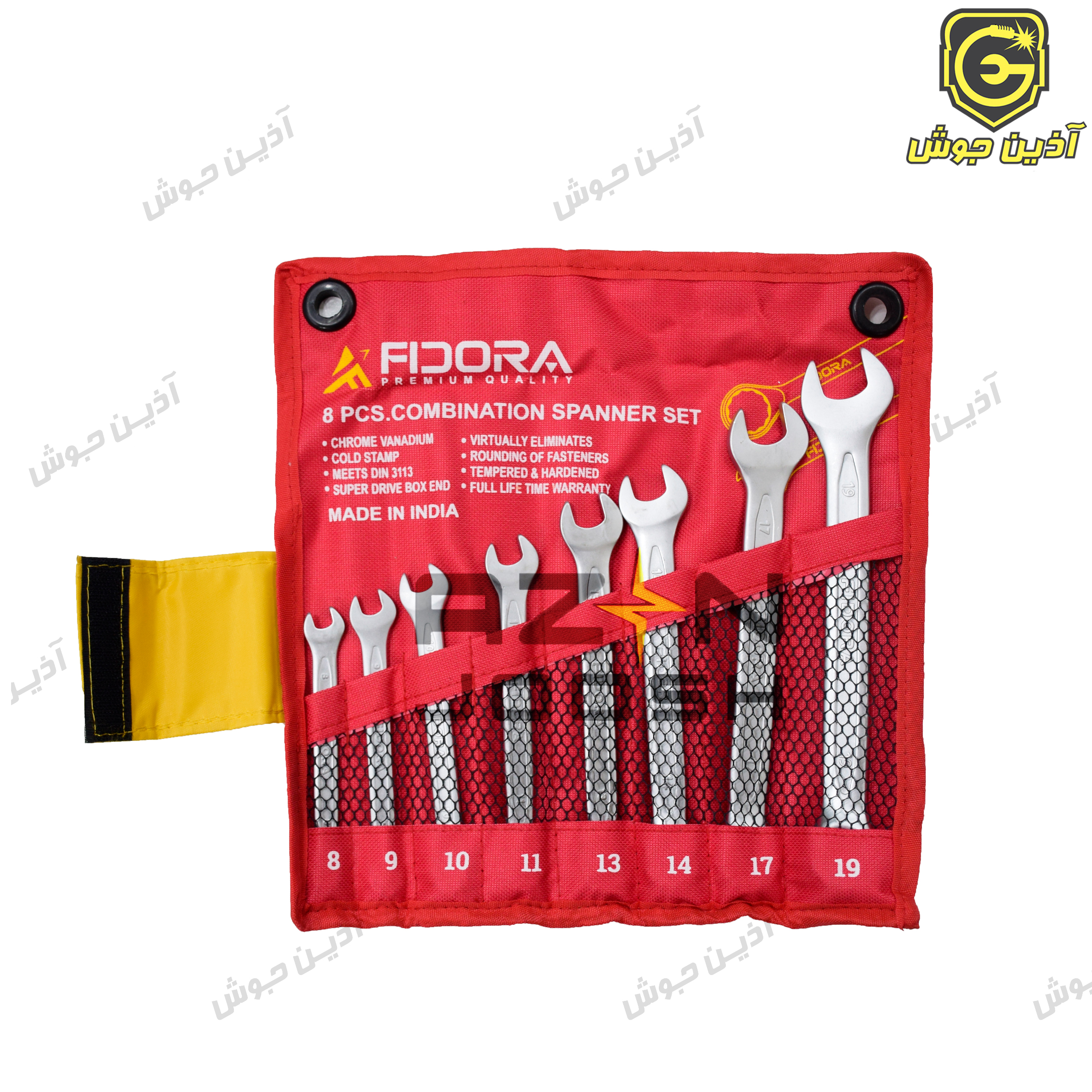 ست آچار یکسر رینگی 8 پارچه کیفی فیدورا Fidora ست آچار یکسر رینگی 8 پارچه کیفی فیدورا Fidora