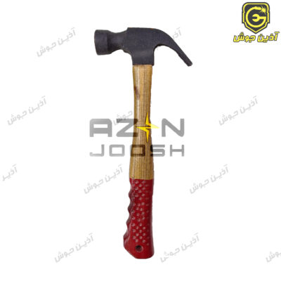 چکش دوشاخ (میخ کش) 500 گرمی دسته چوبی مهدوی