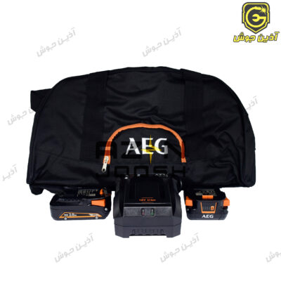 ست باطری و شارژر 18 ولت 2 آمپر آاگ AEG مدل SETLL1820SAL-LK3 کیفدار