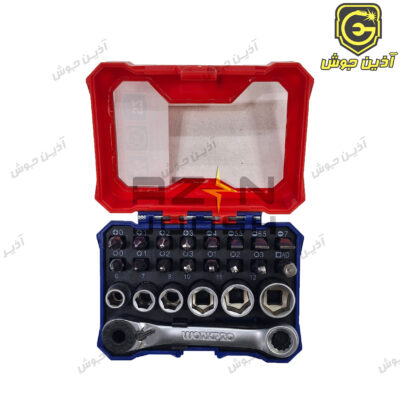 ست آچار بکس و بیت 24 پارچه درایو ¼ ورک پرو WORKPRO مدل WP200535