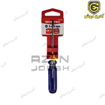 پیچ گوشتی دوسو 3*75 کریستالی ورک پرو WORKPRO مدل WP221263