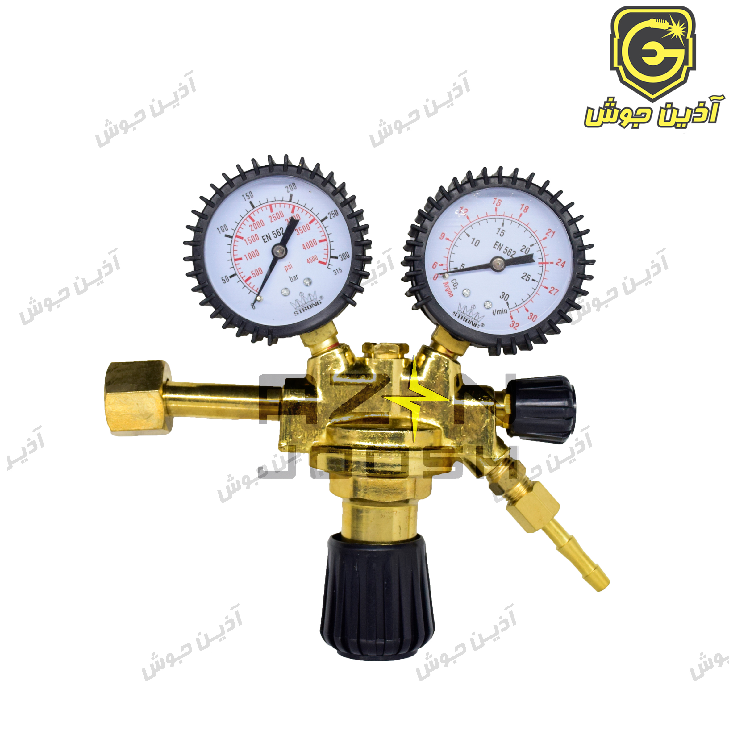 رگولاتور (مانومتر) 2 شیر CO2 طرح مکسی استرانگ Strong رگولاتور (مانومتر) 2 شیر CO2 طرح مکسی استرانگ Strong