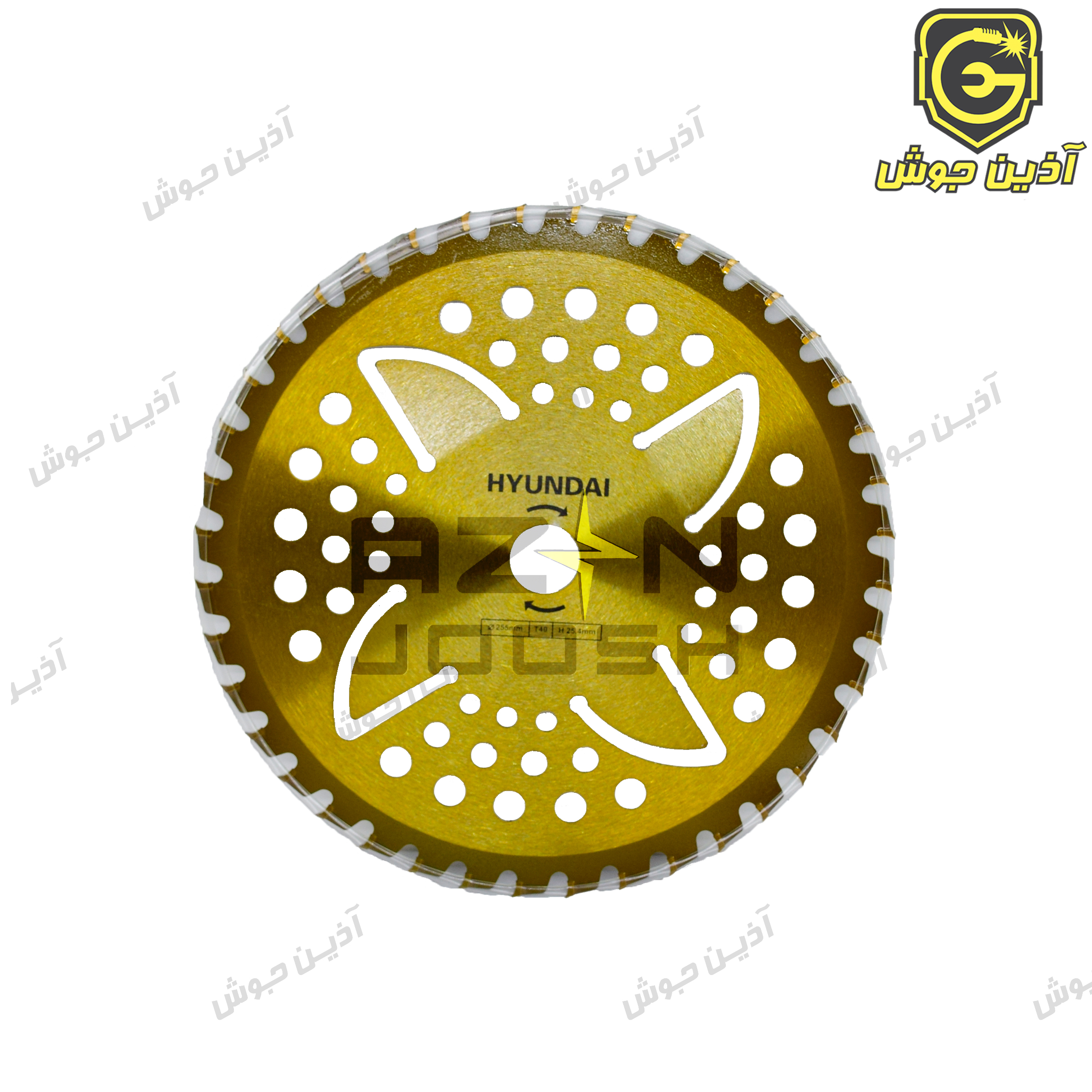 صفحه تیغ الماسه اره علف تراش 40 دندانه 255 م.م هیوندای HYUNDAI مدل 3545TCB صفحه تیغ الماسه اره علف تراش 40 دندانه 255 م.م هیوندای HYUNDAI مدل 3545TCB
