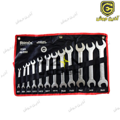 ست آچار دوسر تخت کیفی 12 عددی رونیکس Ronix مدل RH-2202