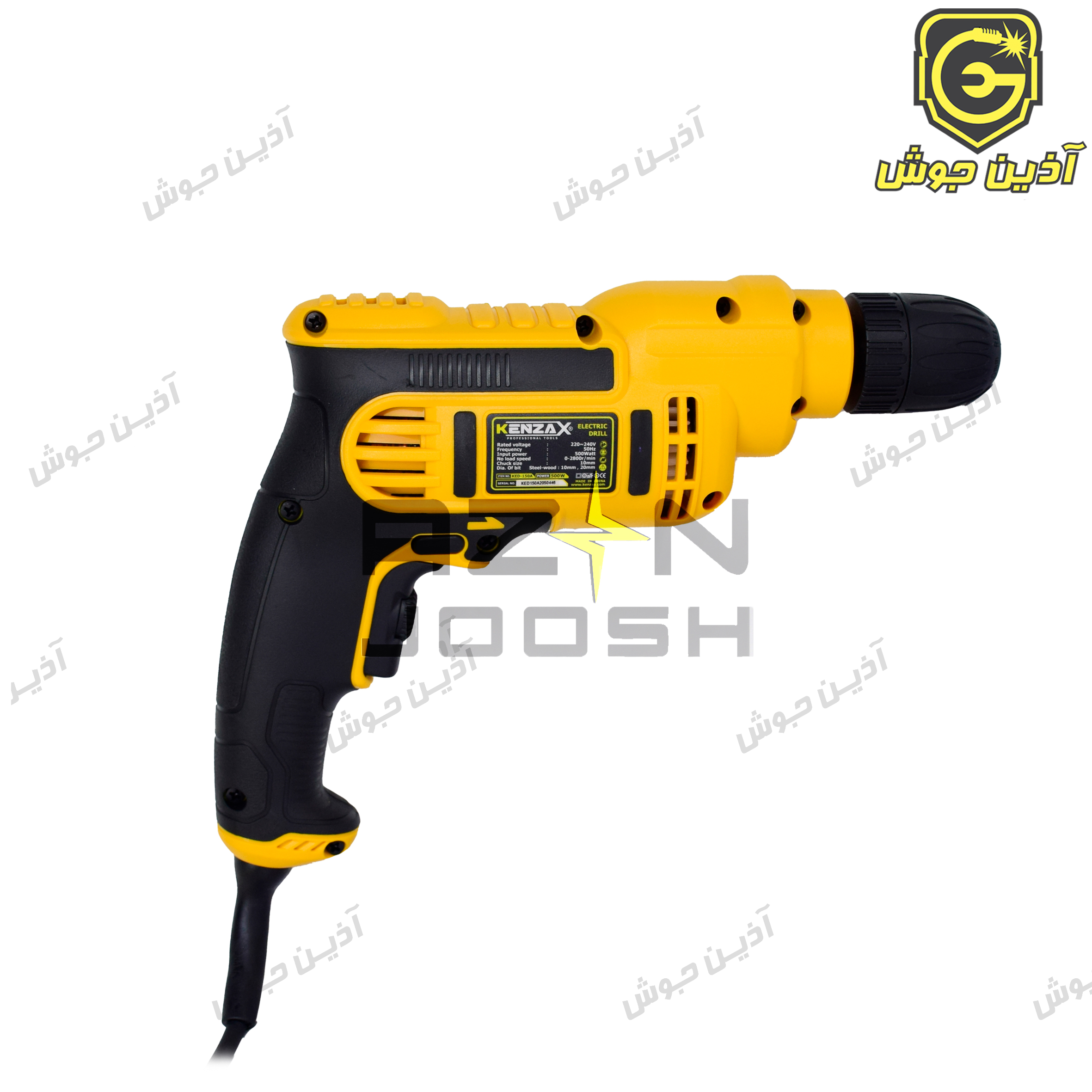 دریل 500 وات 10 م.م اتومات کنزاکس KENZAX مدل KED-150A دریل 500 وات 10 م.م اتومات کنزاکس KENZAX مدل KED-150A