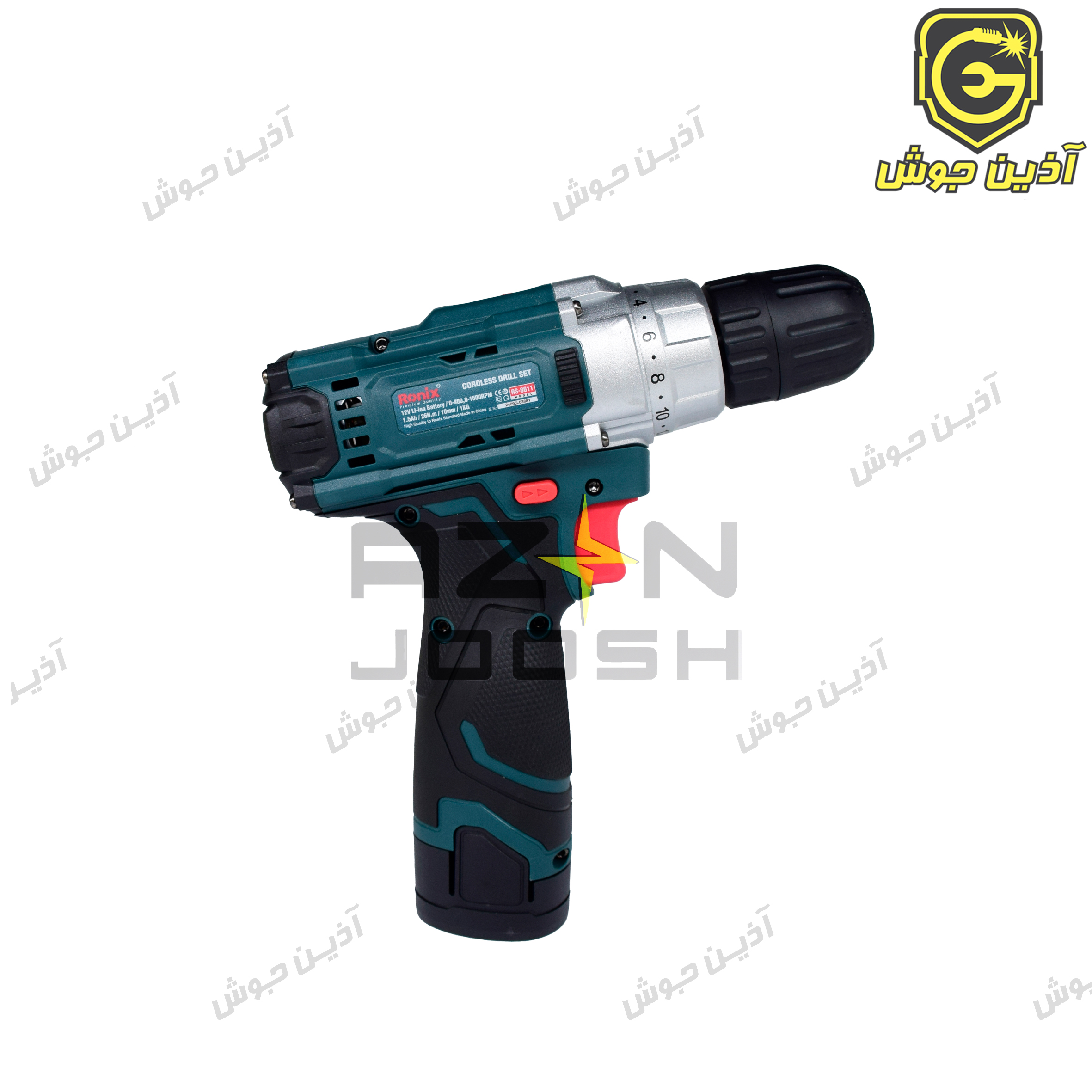 کیت دریل شارژی 12 ولت رونیکس Ronix مدل RS-8611 تک باطری با متعلقات 35 پارچه کیت دریل شارژی 12 ولت رونیکس Ronix مدل RS-8611 تک باطری با متعلقات 35 پارچه