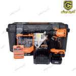 دریل شارژی 18 ولت آاگ AEG مدل BSB18G4-203TBLK3 کیفدار 2 باطری همراه ست بیت و مته