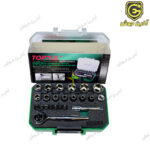 جعبه بکس و بیت 23 پارچه درایو 1/4 تاپ تول TOPTUL مدل GABW2301