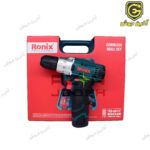 کیت دریل شارژی 12 ولت رونیکس Ronix مدل RS-8613 با متعلقات 19 پارچه